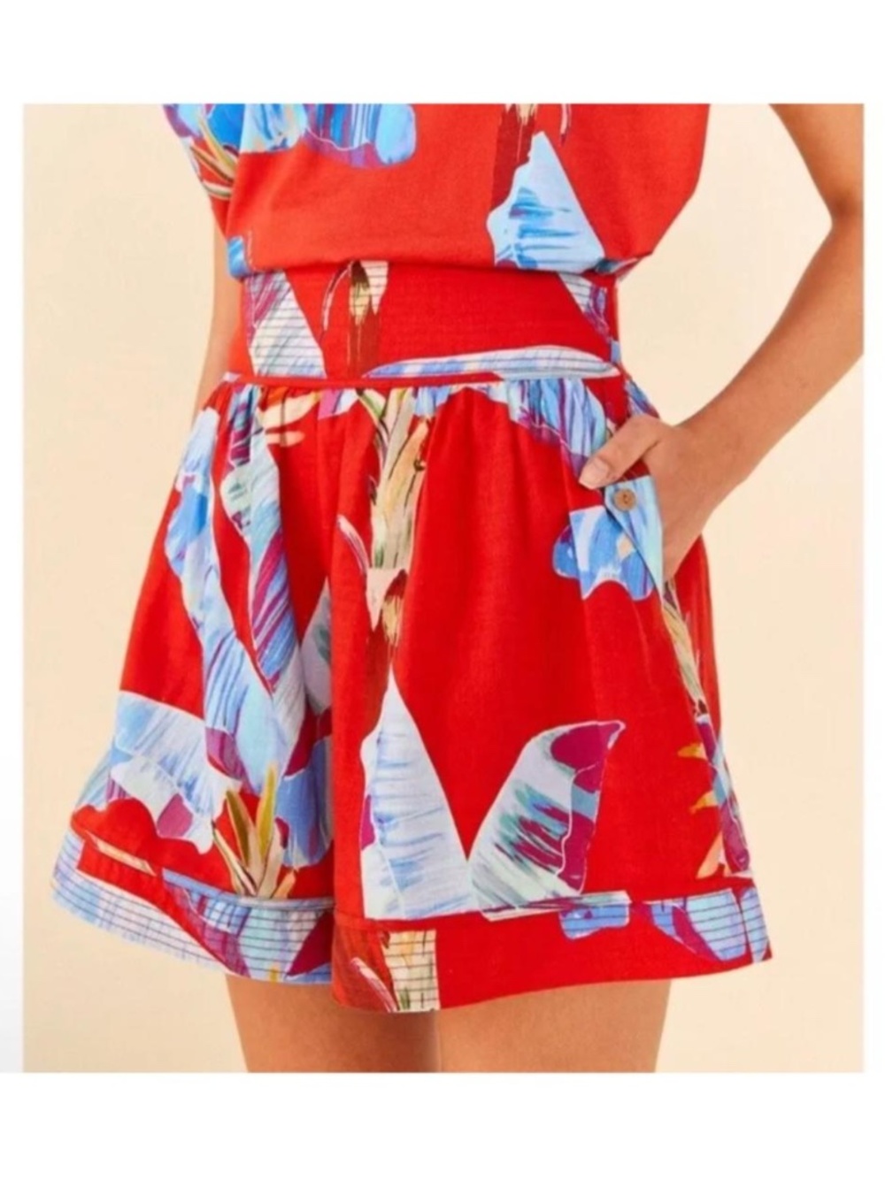 FARM Rio Sweet Jungle Linen Blend‎ Shorts